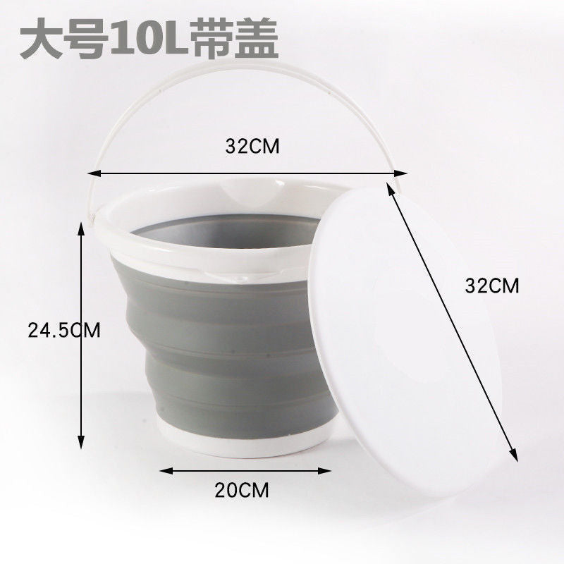 Folding bucket portable retractable plastic home portable thickened travel outdoor car wash bucket fishing