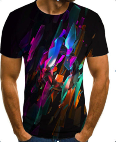 European and American new creative music art 3d digital printing short-sleeved T-shirt