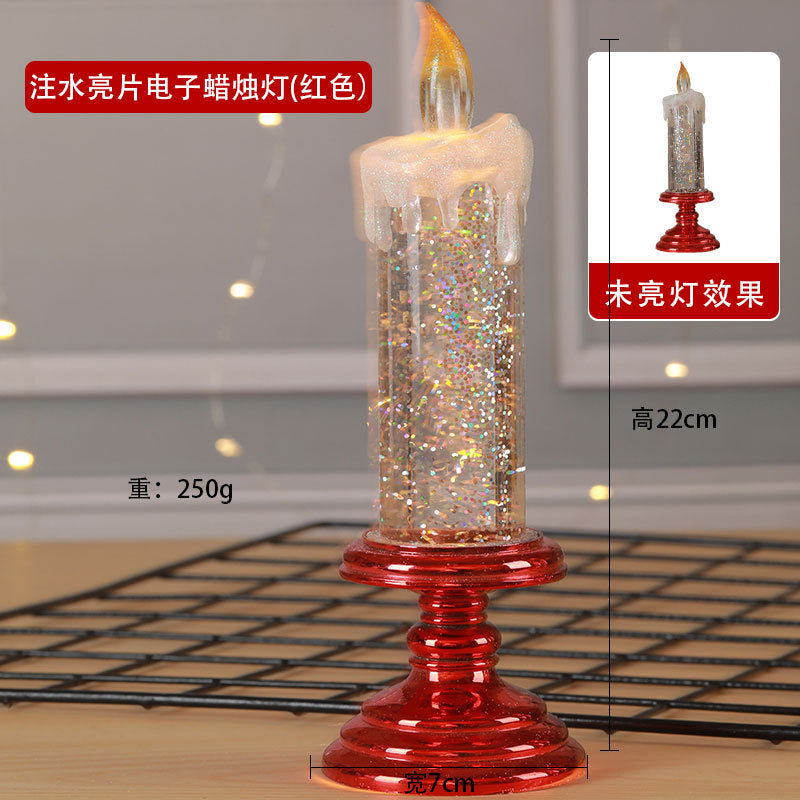 LED electronic sequin candle light creative layout New Year Christmas scene plastic props decoration Halloween