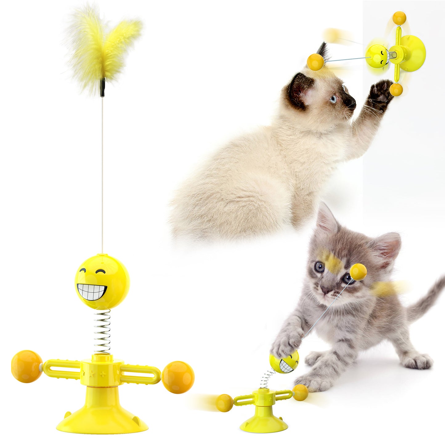 Pet supplies cat turntable teasing cat stick toy swing tumbler leaking food ball self-healing slow food device