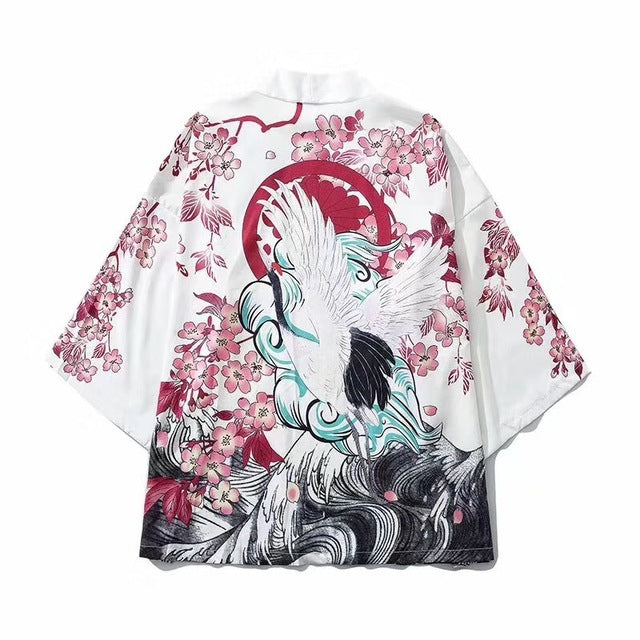 Cross-border digital printing Japanese-style Harajuku men's and women's kimono cloak jacket pajamas