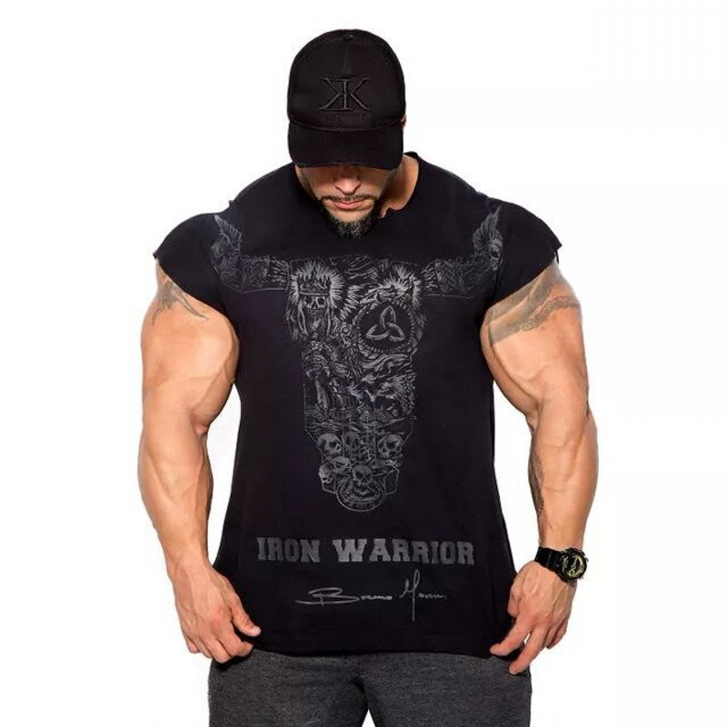 Muscle fitness brothers cotton vest men's sports running training thin sleeveless vest men's T-shirt