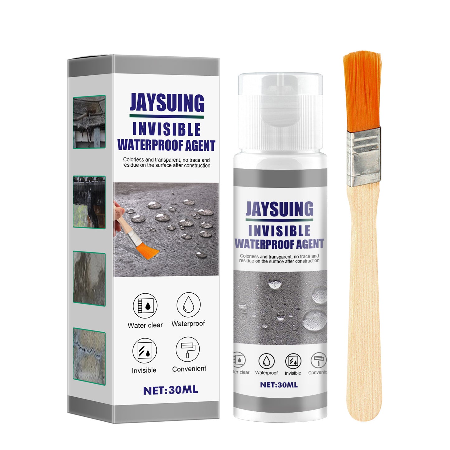 Jaysuing waterproofing agent bathroom exterior wall waterproof leak repair spray roof polyurethane coating anti-seepage water agent