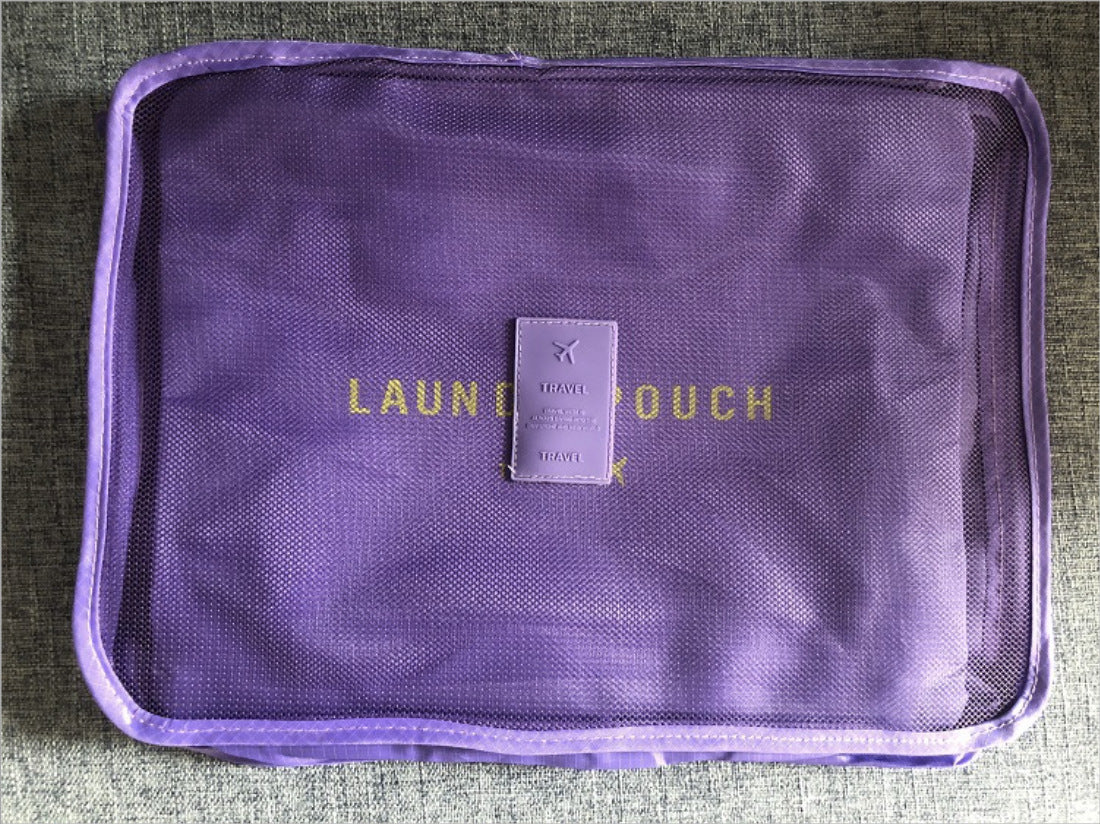 Six piece travel storage bag