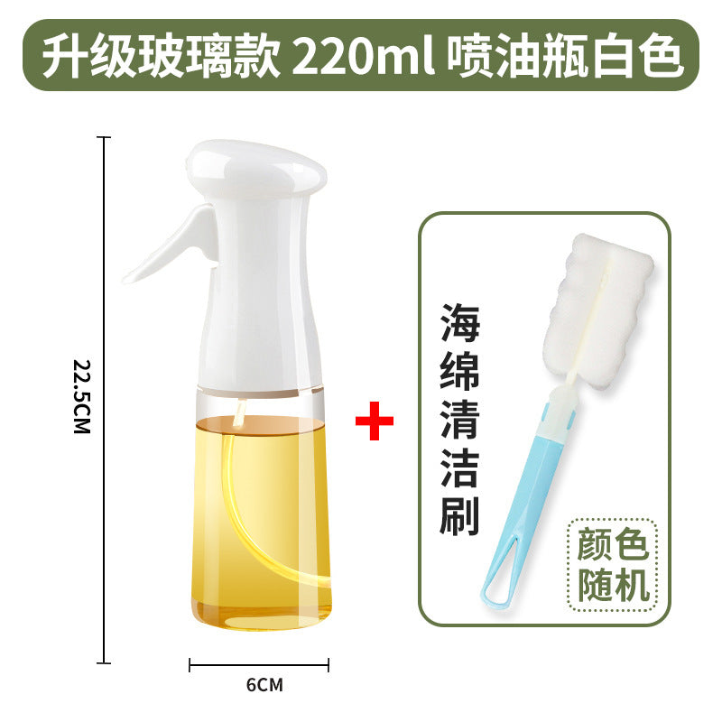 Glass oil spray pot boxed spray spray bottle air pressure edible olive oil oil control bottle