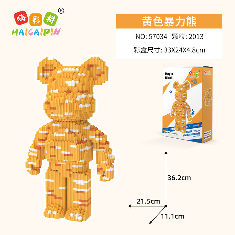 Hi color spell series building blocks toy violent bear series