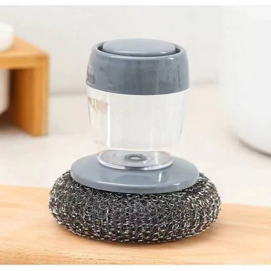 Kitchen brush pot pressing type plus detergent dishwashing brush decontamination household