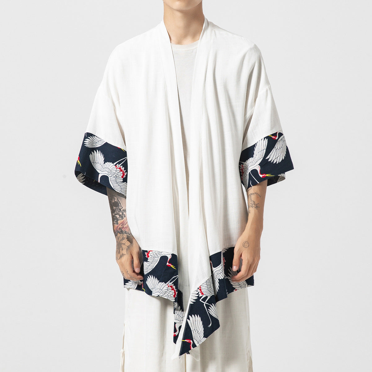 Chinese style Hanfu Tang suit thin kimono sunscreen shirt cloak retro robe