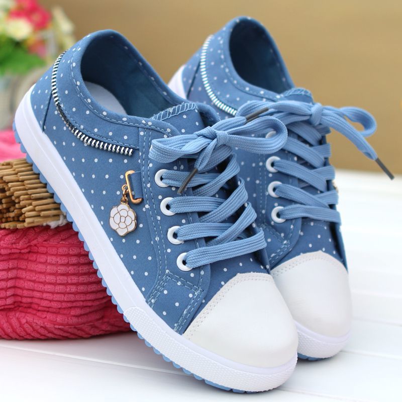 Korean version of the flat breathable girls canvas shoes casual sports shoes