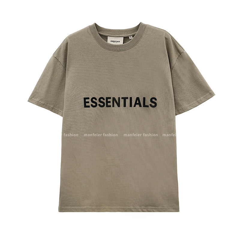 FOG FEAR OF GOD double-line ESSENTIALS chest letter high street short-sleeved T-shirt men and women trend couple