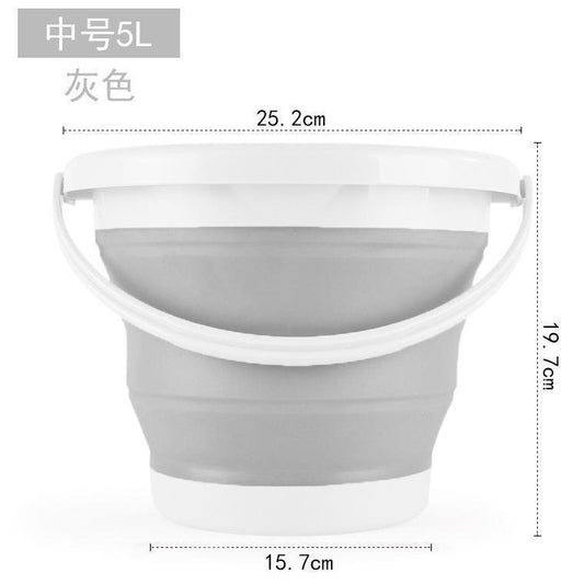 Folding bucket portable retractable plastic home portable thickened travel outdoor car wash bucket fishing