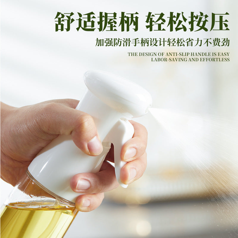 Glass oil spray pot boxed spray spray bottle air pressure edible olive oil oil control bottle