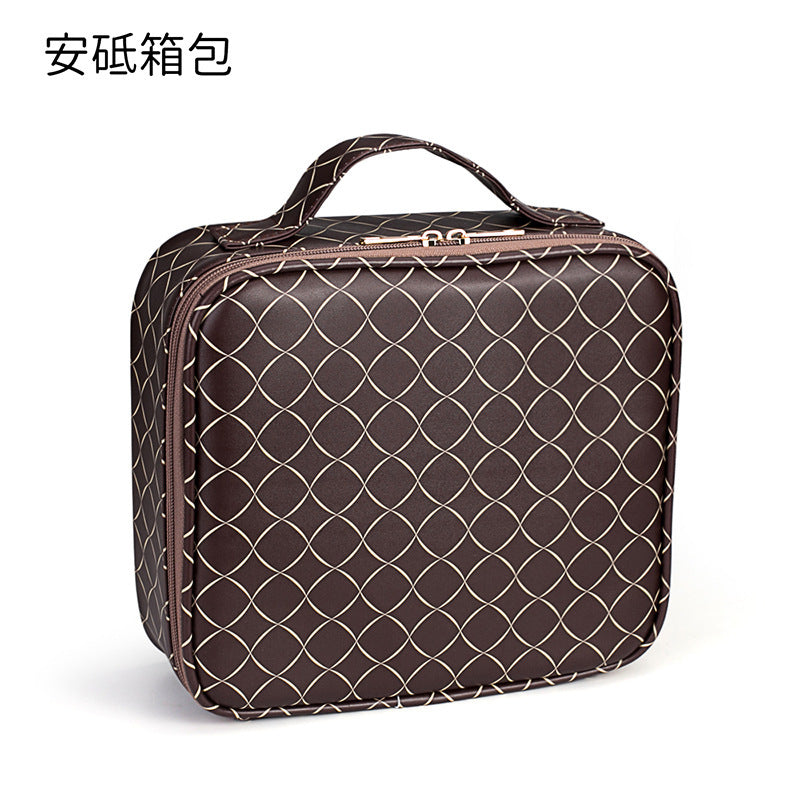 New partition storage cosmetic case portable marble cosmetic bag tattoo nail tool box