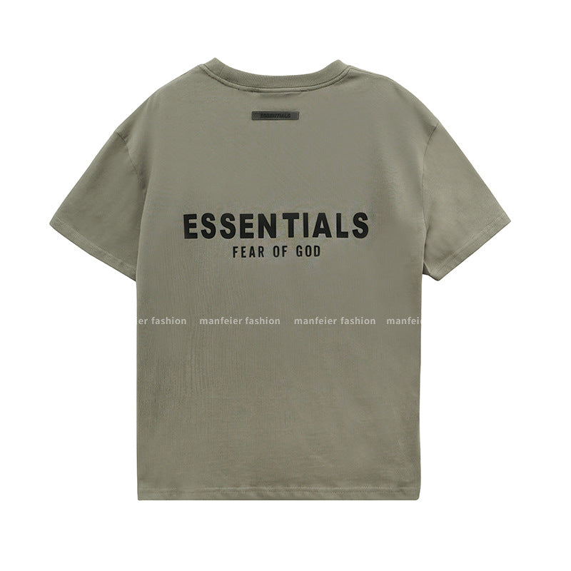 FOG FEAR OF GOD double-line ESSENTIALS chest letter high street short-sleeved T-shirt men and women trend couple