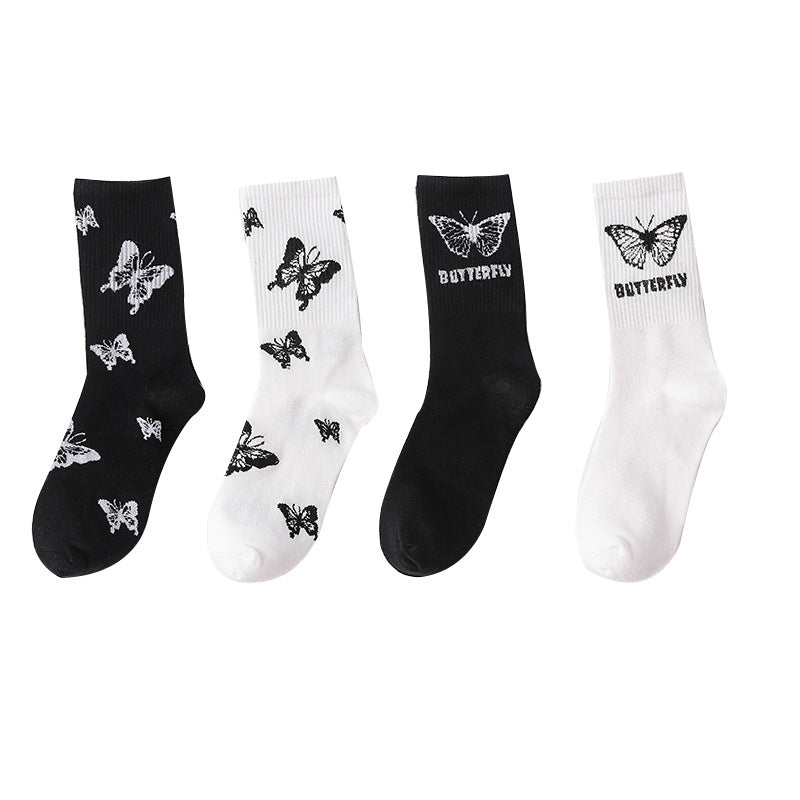 Butterfly socks tube socks