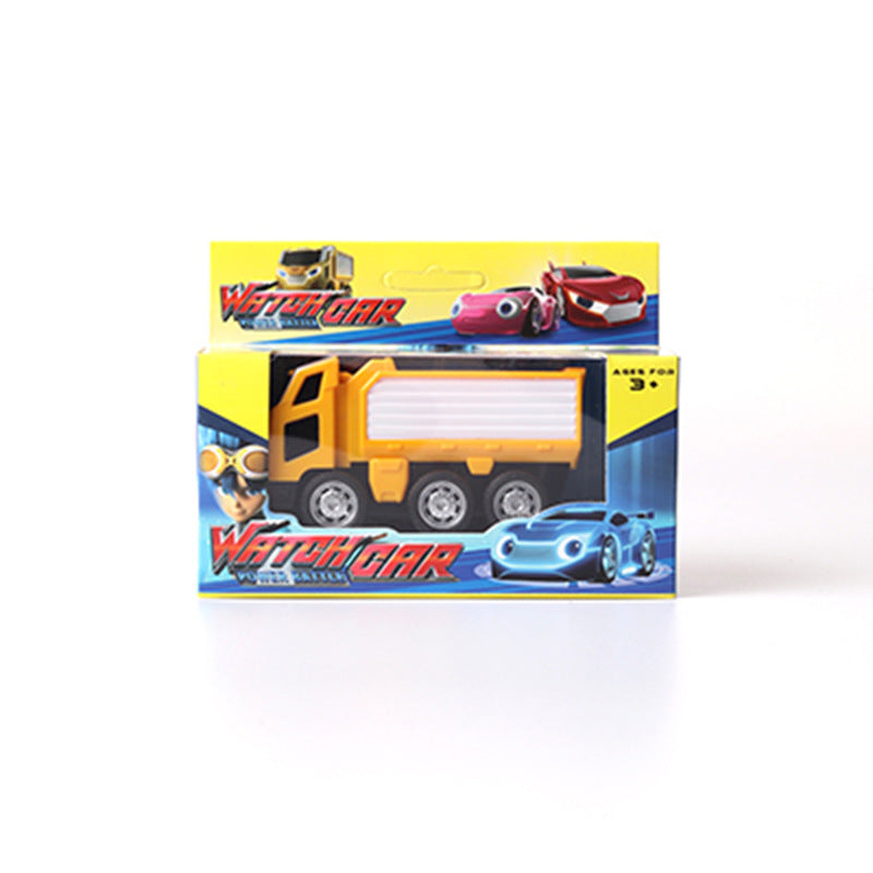 Jianyuan simulation cartoon bus ejection TAYO pull back toy car WATCH CAR boy children's toys