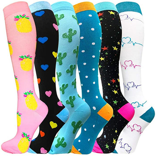 Cross-border new men's and women's long tube compression socks, nurse leggings, long tube running compression socks, outdoor sports socks