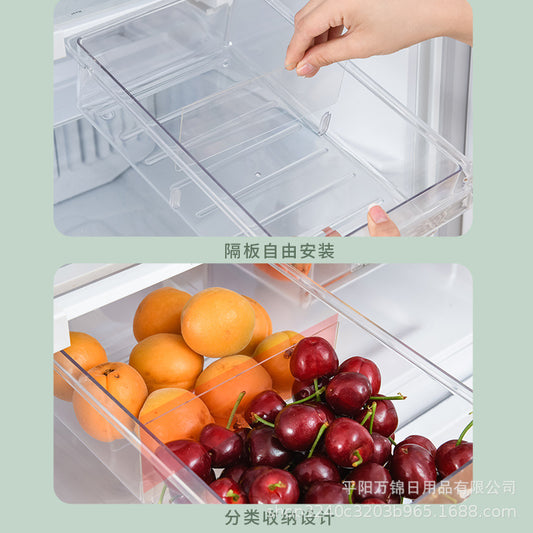 Refrigerator drawer fresh-keeping box compartment egg storage box hanging household dumplings vegetable and fruit storage box