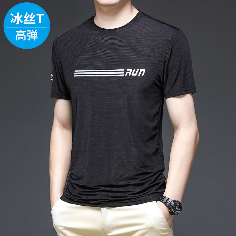 Korean version of the trend of summer sports top tide brand bottoming shirt casual t-shirt