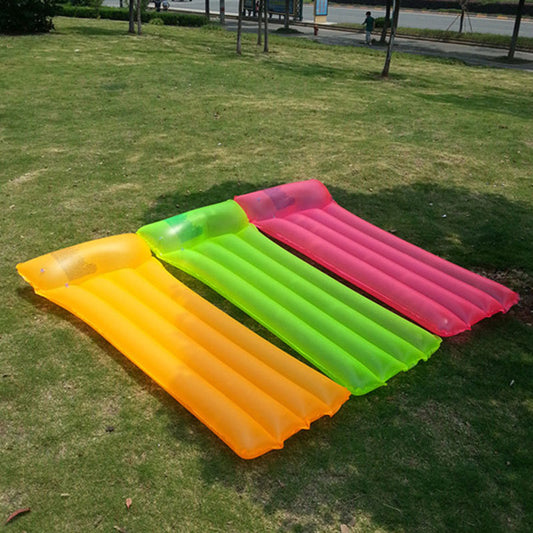 Water floating row inflatable floating bed water beach deck chair air cushion air bed fluorescent water inflatable bed toys