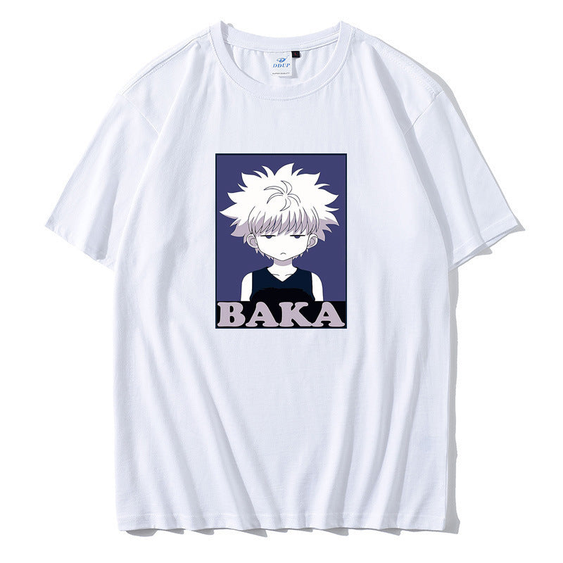 Japanese anime full-time hunter HUNTER�HUNTER personality handsome men's cartoon T-shirt sleeve top