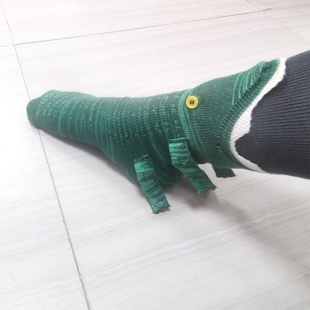 Knit Crocodile Socks Christmas knitted crocodile socks shark socks floor warm socks