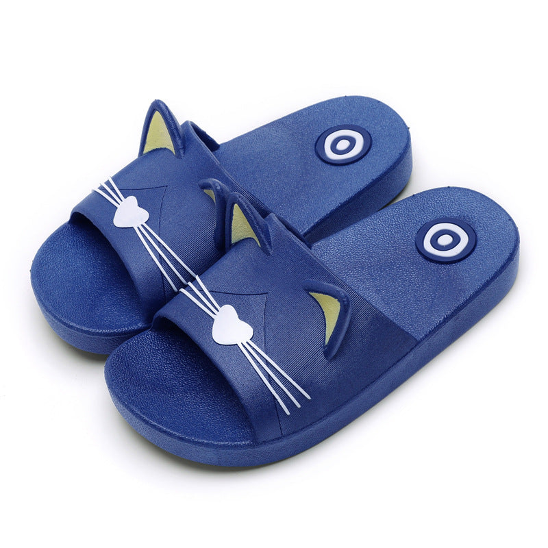 Cute sandals and slippers for women's summer children's non-slip indoor bathroom couples soft bottom household slippers