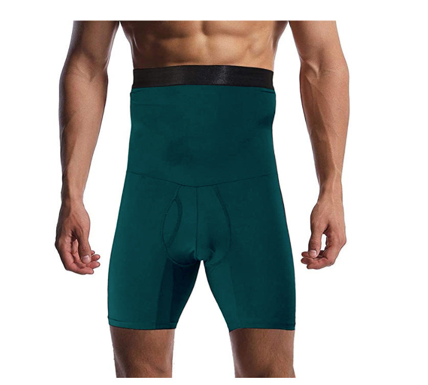 Men's silicone non-slip high-waist shaping pants