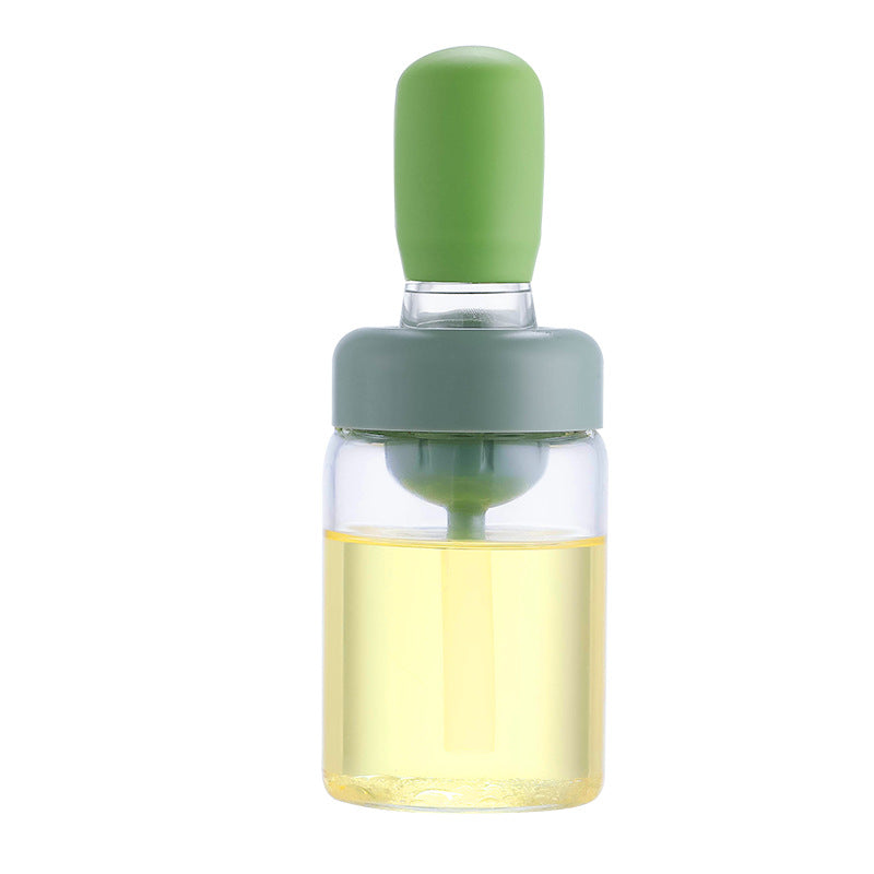 Press-type oil control oil quantitative brush oil bottle high temperature silicone brush head oil brush bottle barbecue brush oil storage bottle