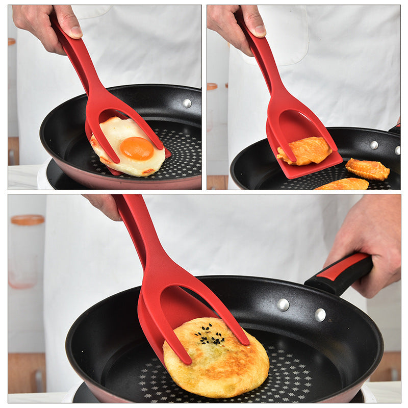 Egg shovel pancake shovel two-in-one pancake toast omelet clip nylon omelet flip shovel kitchen tool