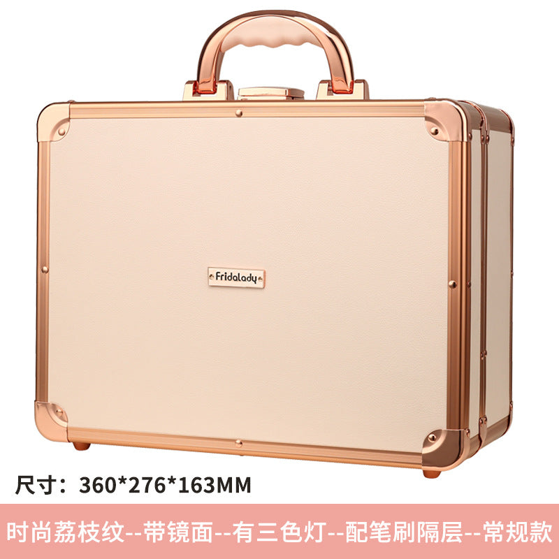 Cosmetic storage bag high-end suitcase with makeup artist professional makeup box portable large-capacity storage box simple female