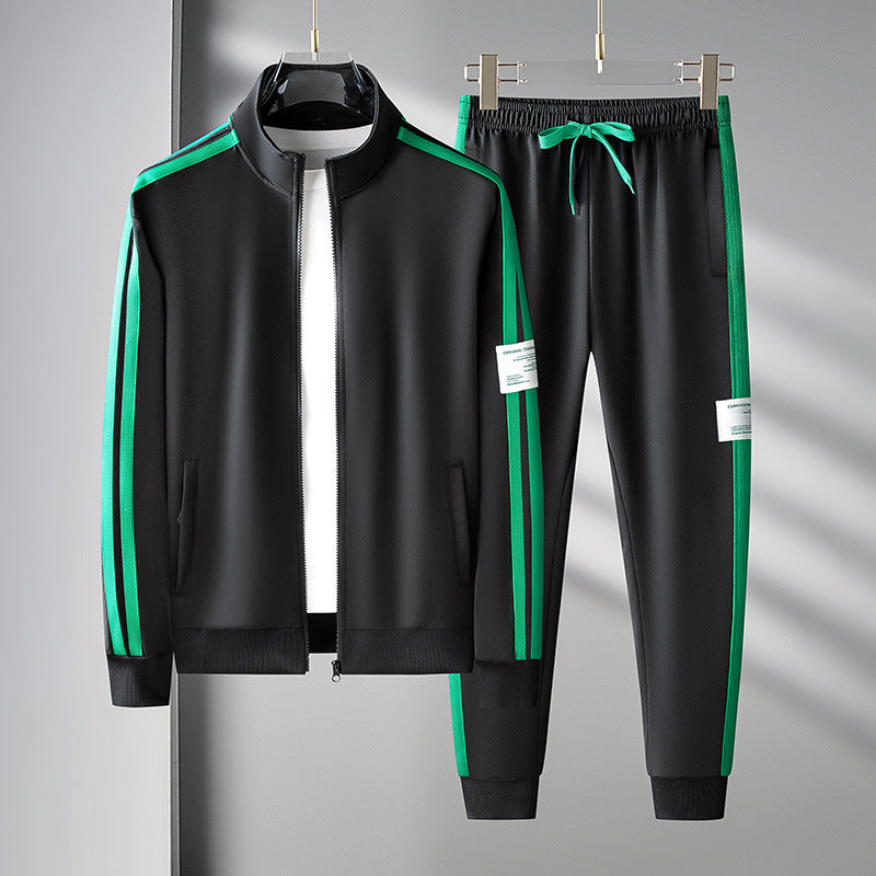Sports suit men's sports casual sweater pants suit cardigan zipper two-piece suit men's trendy