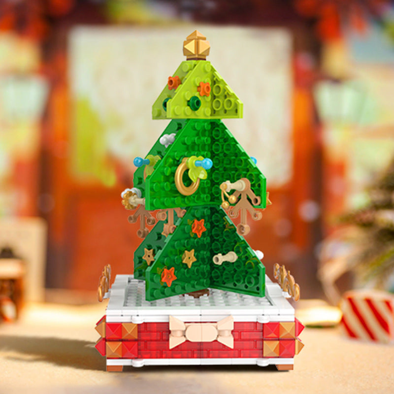 Christmas tree JK1302 Christmas building blocks toy gift assembled small particle Christmas music box