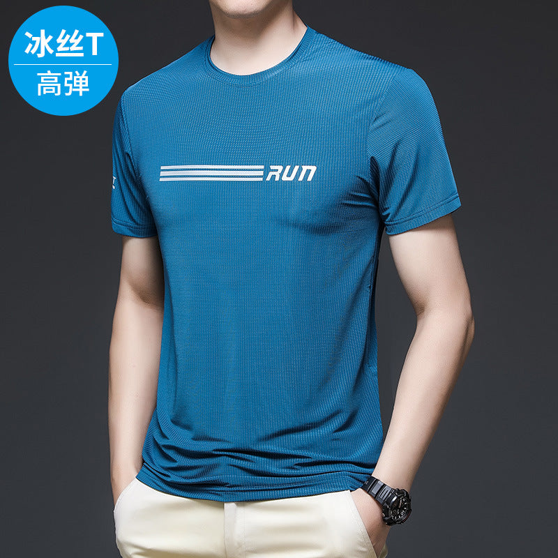 Korean version of the trend of summer sports top tide brand bottoming shirt casual t-shirt