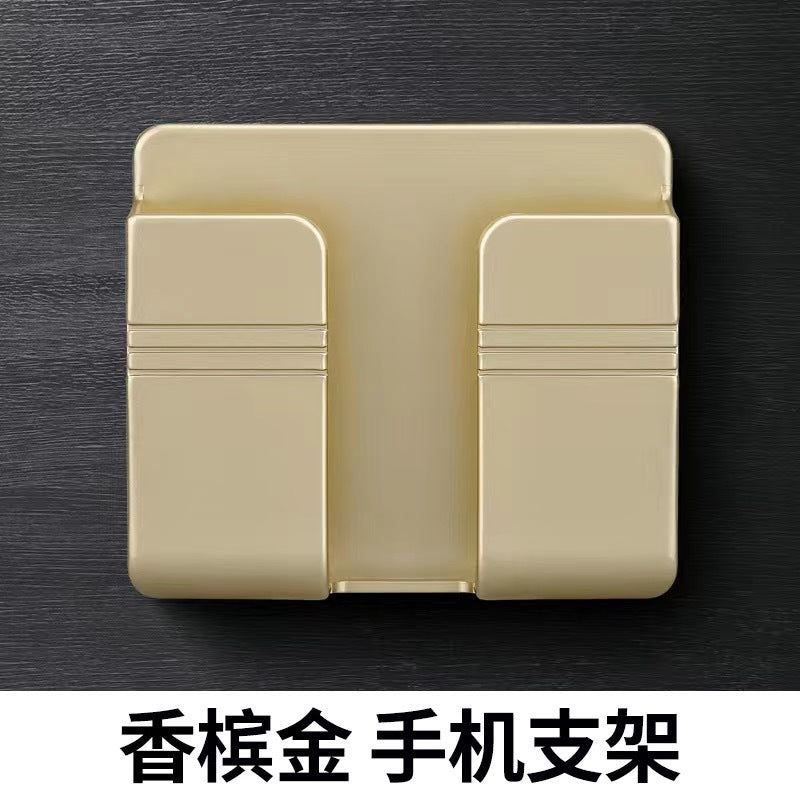 Mobile phone charging stand wall storage box remote control mobile phone bedside stand kitchen bathroom bathroom paste type