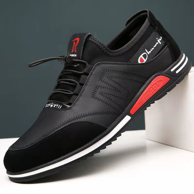 New Casual Leather Shoes Fashion Men's Shoes Soft Sole Lightweight Breathable Sports Shoes Tide Shoes