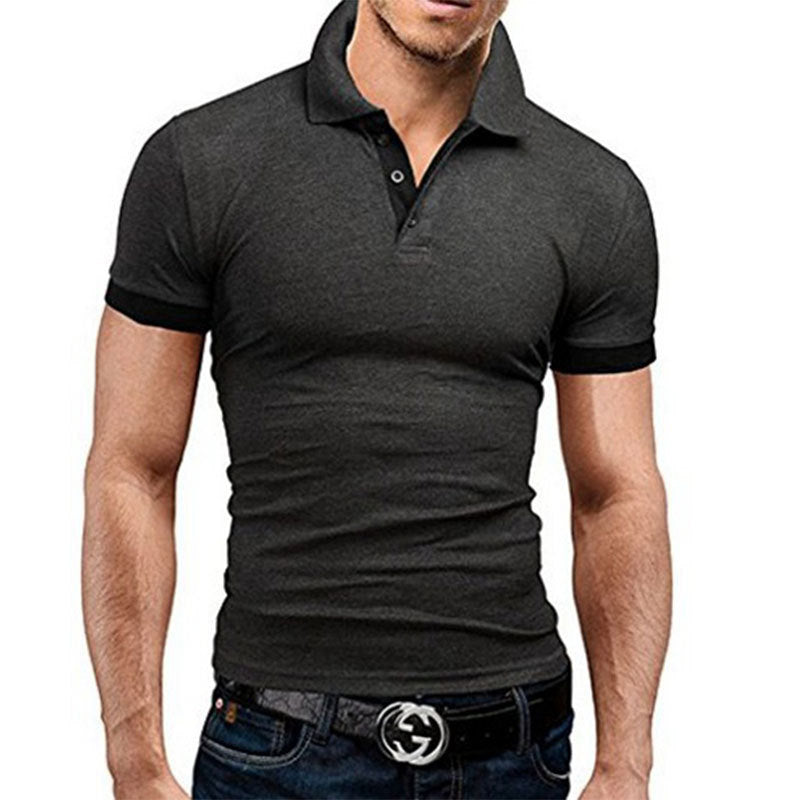 European and American men's short-sleeved top popular fashion polo shirt