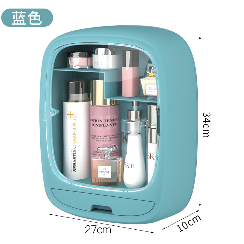 Cosmetic storage box hanging wall-mounted toilet hole-free dust-proof bathroom toilet skin care product rack