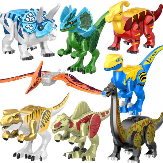 Jurassic Dinosaur Building Blocks Pterosaur Tyrannosaurus Niulong Assembled Puzzle Children's Toy Set