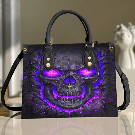 Halloween skull pattern digital full printing handbag female AliExpress hot selling PU large capacity handbag