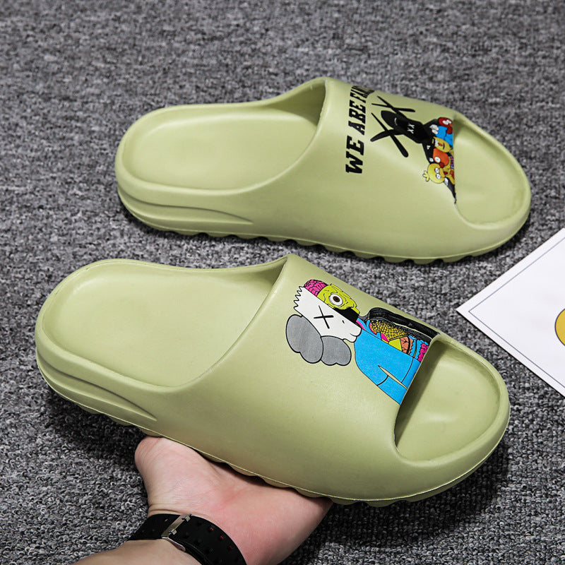 European and American grandpa coconut fish shoes Sesame Street indoor flip-flop beach eva male slippers