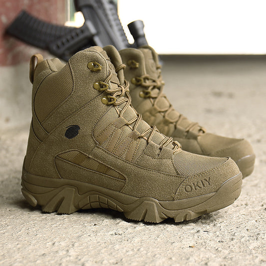 European and American special forces hiking boots outdoor waterproof high-top desert boots tactical boots