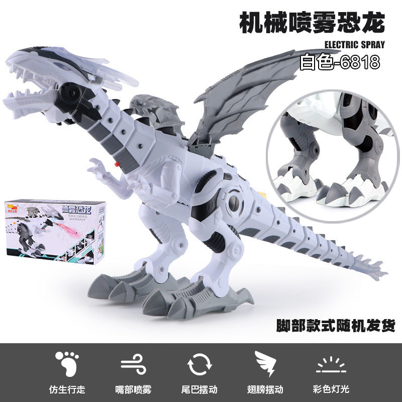 Mechanical fire-breathing remote control spray dinosaur electric walking toy intelligent moving dinosaur simulation animal model