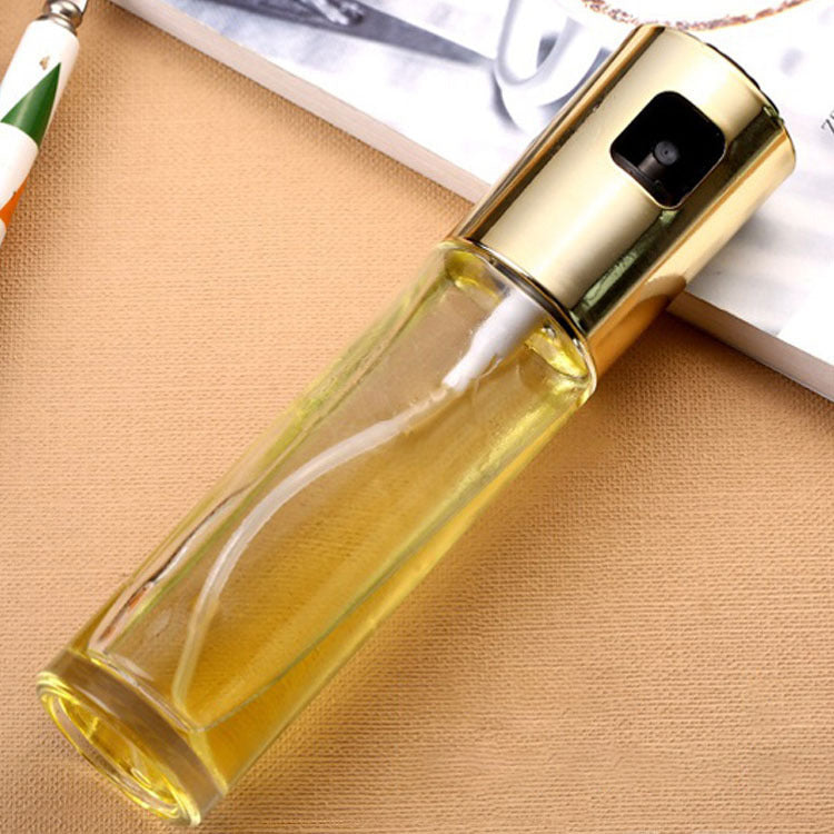 Push-type oil bottle, barbecue spray oil bottle, kitchen glass oil bottle, oil control bottle, oil spray bottle