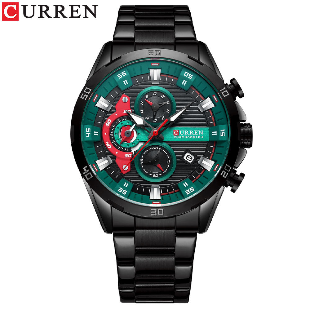 Curren/Karian 8402 Men's Watch Calendar Watch Six-pin Steel Band Quartz Watch Business Men's Watch