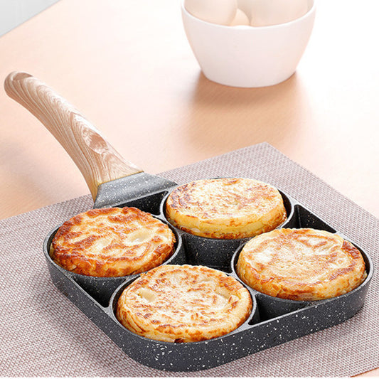 Maifan stone four-hole omelette pan flat-bottomed non-stick steak pan breakfast egg burger frying pan kitchen utensils small pan