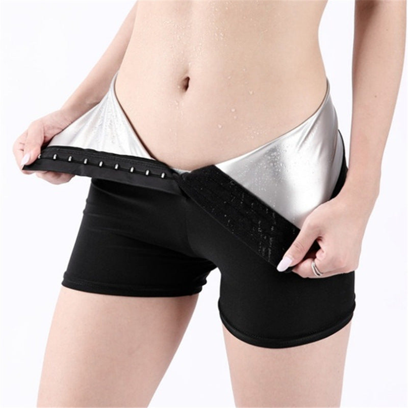 High-waist women's leggings trousers postpartum sweating pants shorts sweating hip pants waist waistband yoga pants