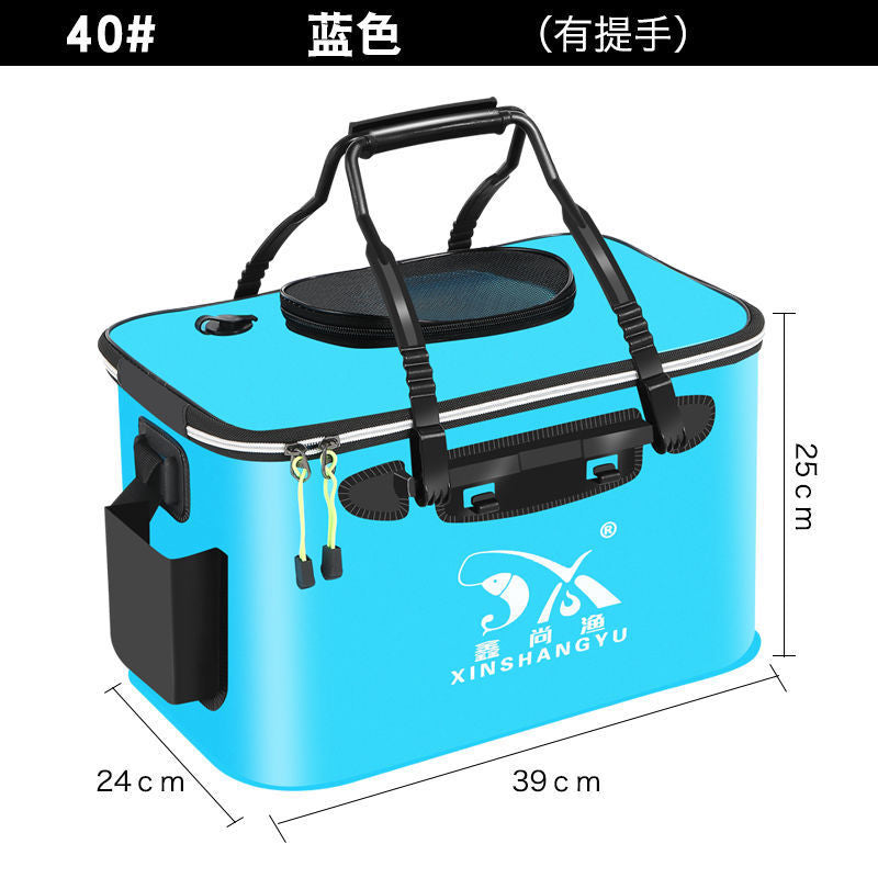 Fishing bucket, fish box, live fish bucket, fish guard bucket, eva folding fishing box, thickened bucket, fish bucket, fishing gear supplies