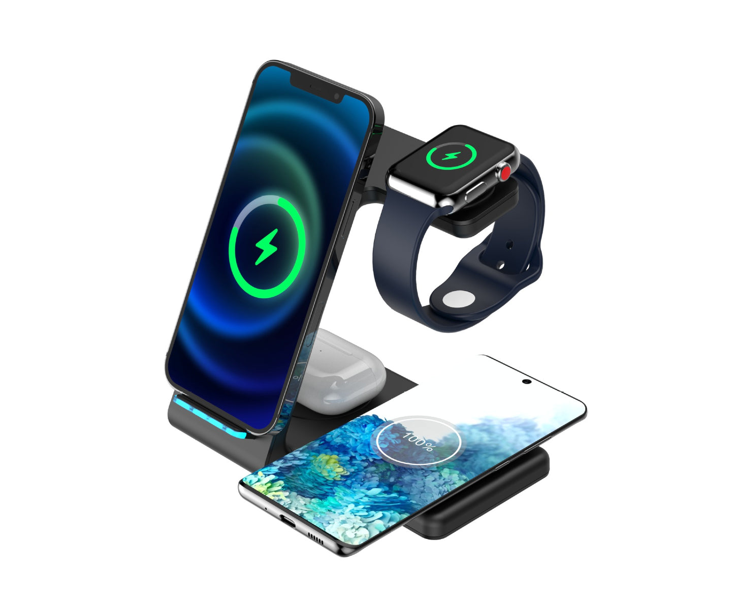 New patented private model wireless charger four-in-one suitable for Apple Watch mobile phone wireless fast charging