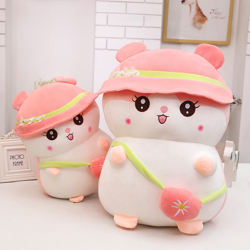 Cute hamster doll plush toy doll squirrel pillow gift backpack cute hamster doll